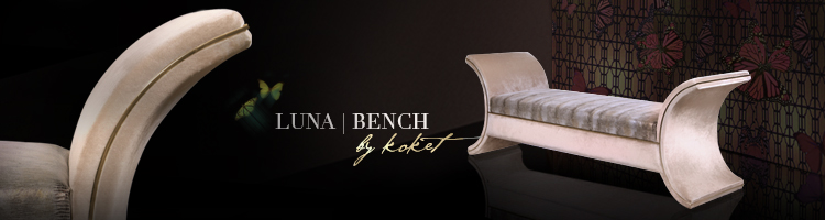 luna bench by koket - upholstered benches - unique benches - bedroom benches