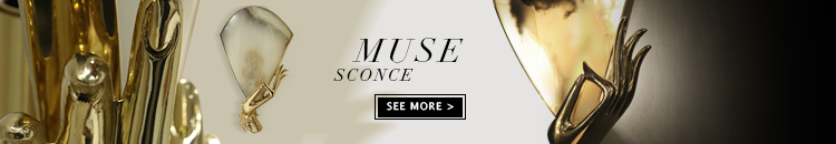 muse sconce koket feminine designs luxury lighting brass hand onyx